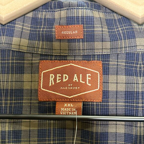 Red Ale Alesbury Mens Plaid Button‎ Up Shirt XXL Casual Outdoor Grunge - Picture 3 of 9
